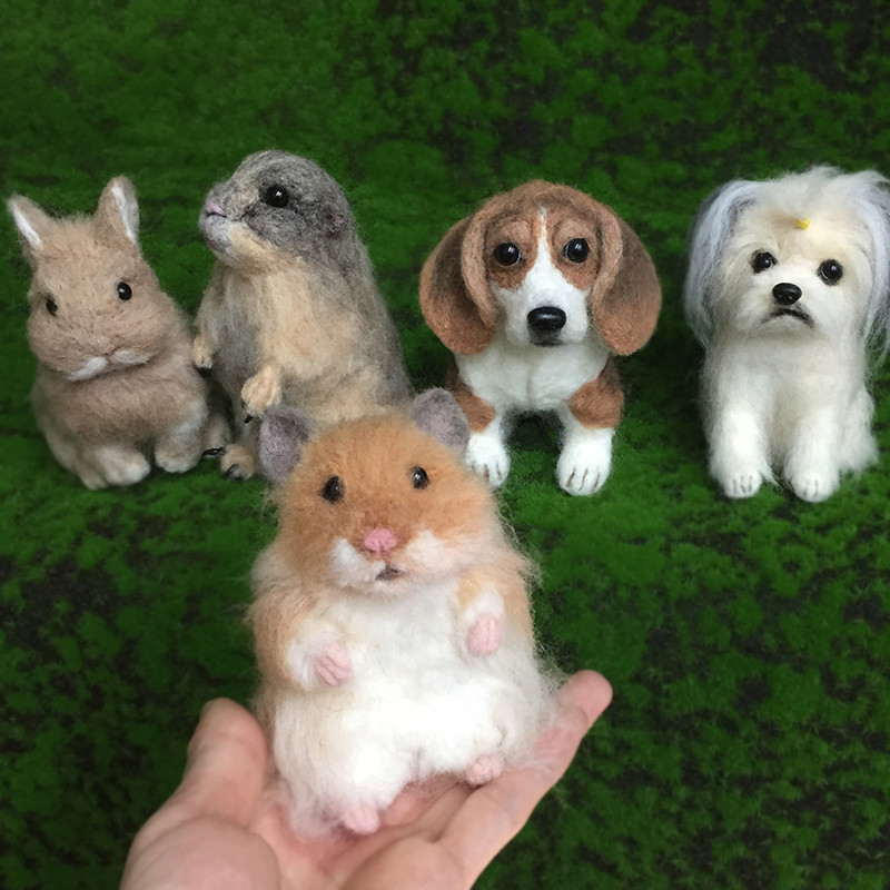 羊毛毡仓鼠宠物纪念来图定制摆件