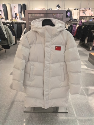 安踏全天候羽绒服男2025冬新国旗款中长款防泼水羽绒服152617916