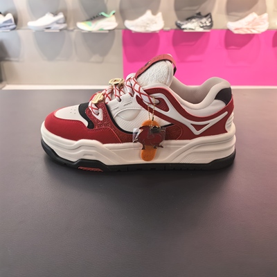 安踏好事发生 芝士蛋糕丨厚底板鞋男女款新年配色运动鞋112618071