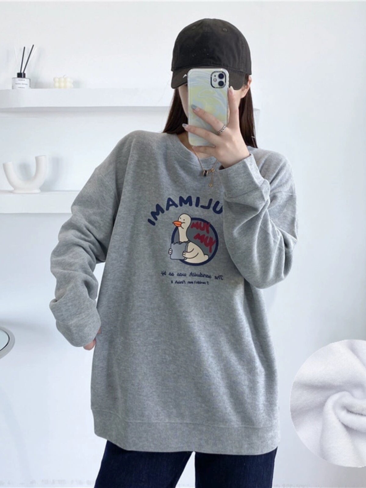 플러스사이즈 수유복 가을옷 산후나들이 순면 긴팔 맨투맨 핫한 엄마스타일 수유복 봄 가을 수유 상의