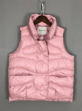 2025秋冬季新款羽绒马甲女宽松马夹轻薄短款背心韩版立领大码坎肩