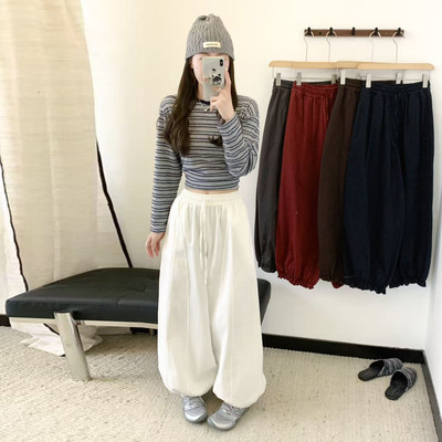 阔腿裤女2025新款春季高腰宽松