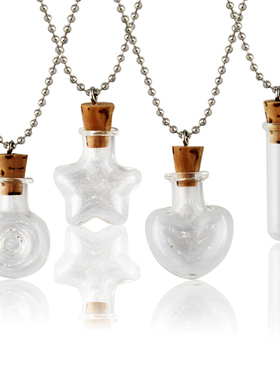 软木塞透明小瓶子香薰精油吊坠