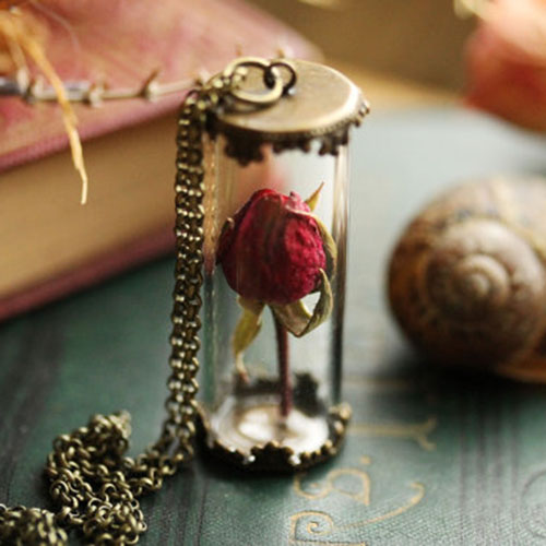 diy玻璃罩水晶吊坠许愿瓶