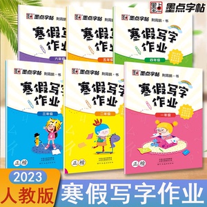 寒假写字作业天天练一二三四五六年级同步写字课人教版上下册预习复习强化巩固儿童小学生铅笔硬笔入门楷书字帖
