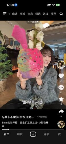 羊毛毡重工 手工戳戳乐花瓶摆件花器落地装饰复古中式仿古欧式摆