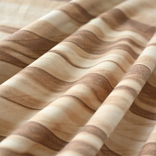 素木余晖|二三米扎染纯棉布料 柿染条纹手工草木染外套裤子面料