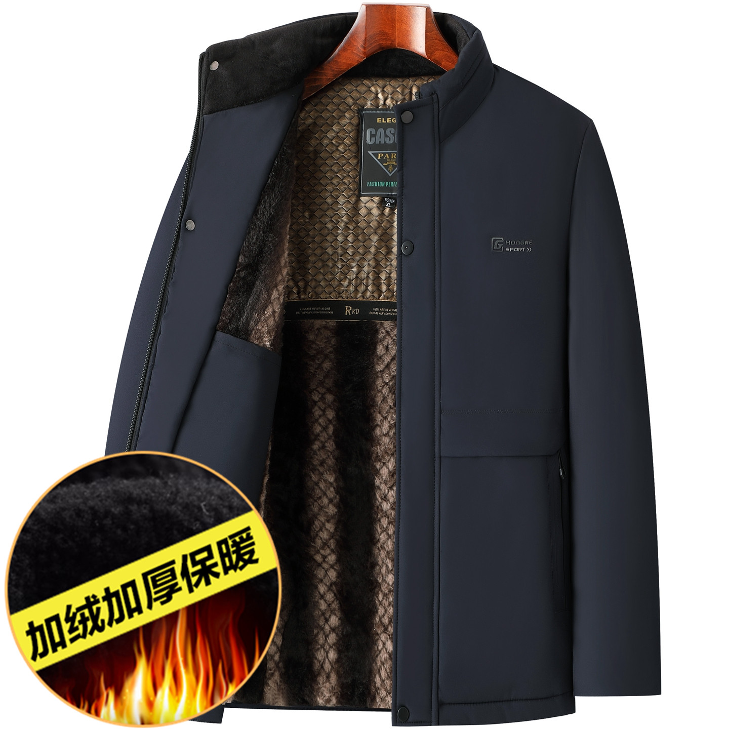 【加绒加厚】保暖棉衣中老年人款