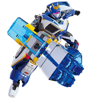 炫卡斗士炫蓝闪电变形机器人玩具