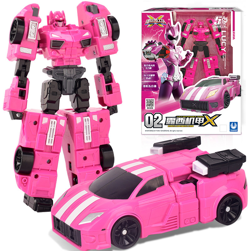 迷你特工队X露西机甲变形机器人