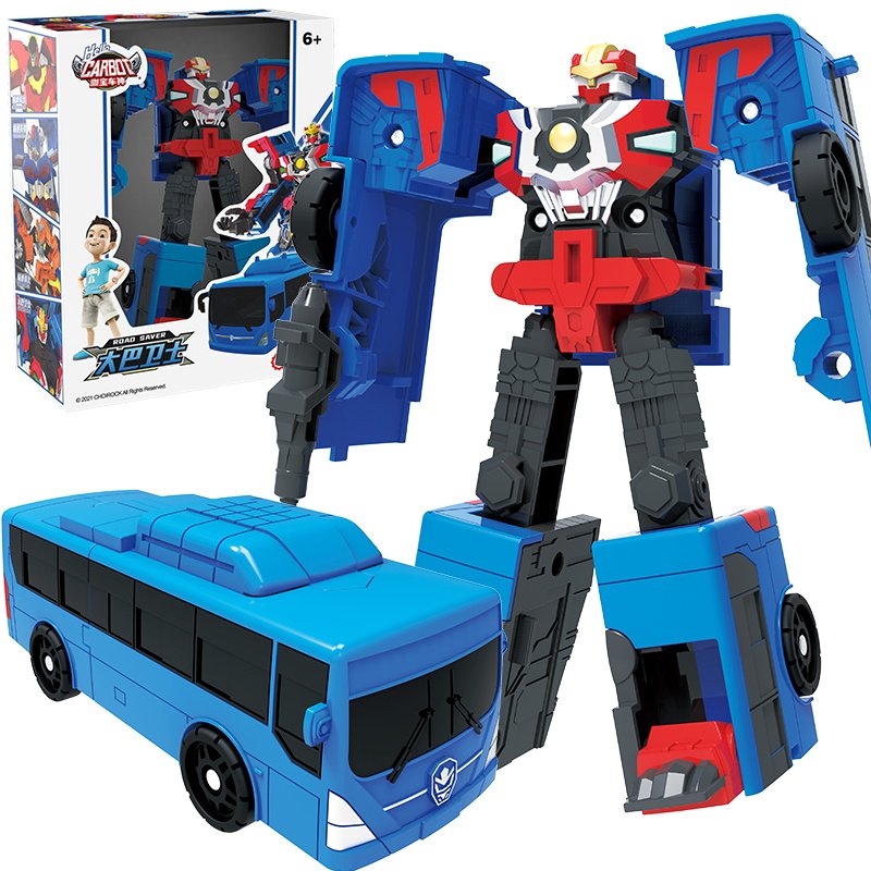 儿童益智4周岁生日礼物5小男孩3一6幼儿汽车变形机器人玩具大巴卫