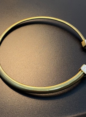 小众颈圈复古风金色choker短项链NEAIg 0741