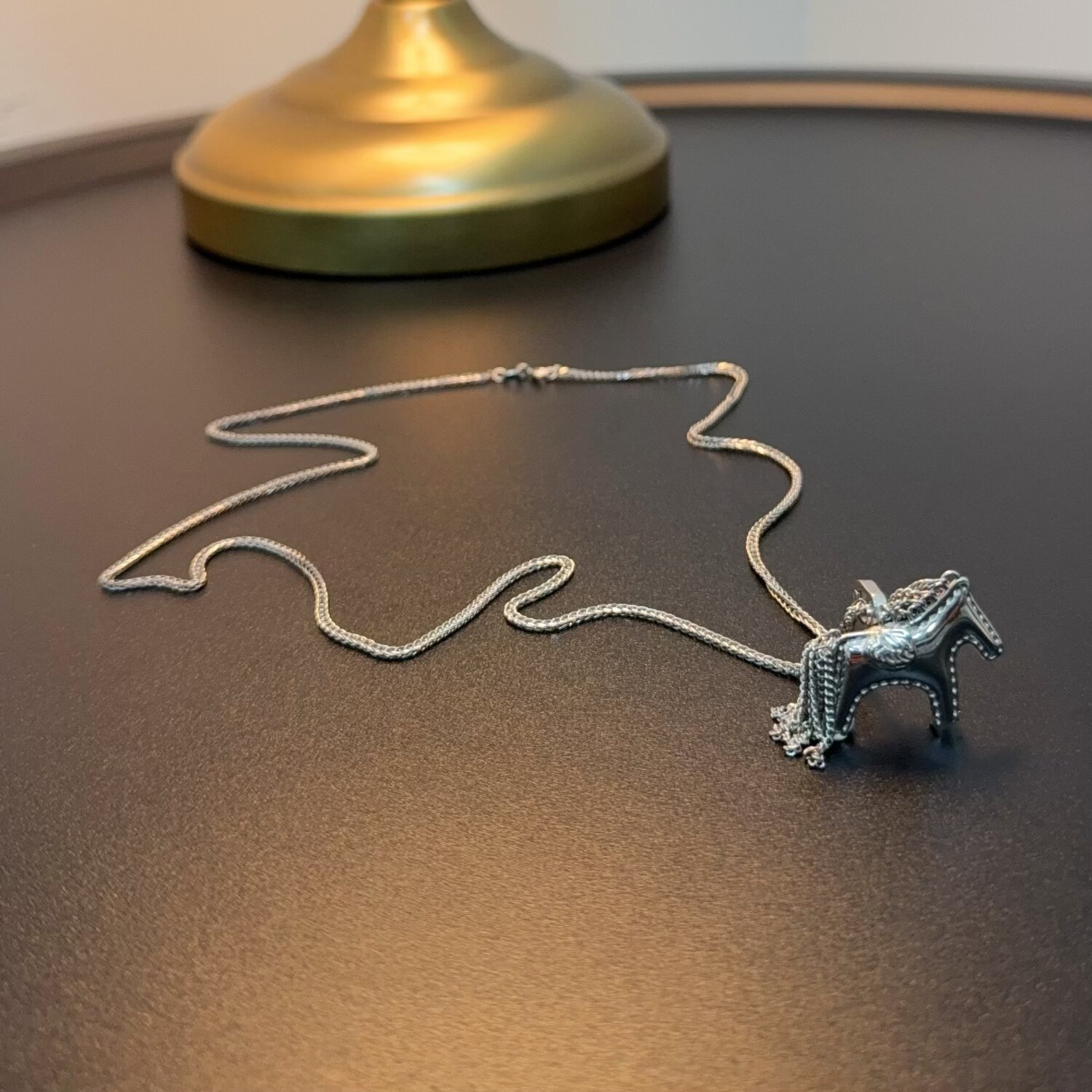 纯银项链小马可拆卸925银饰肖邦链百搭毛衣休闲链接NEAgs 0678