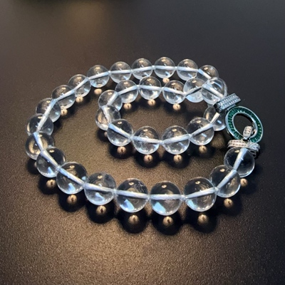 白水晶项链小众项链大珠个性珠串