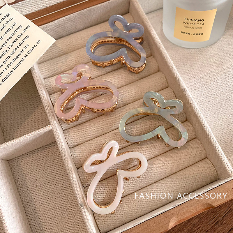 高级感醋酸蝴蝶发夹女2024年新款头饰后脑勺盘发大号抓夹鲨鱼夹子