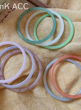 新中式干枯玫瑰一步一响仿玉石叮当手镯网红同款温柔气质手环手饰