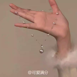 「曼塔玫瑰」法式浪漫满天星珍珠项链精致轻奢高级感气质锁骨链女