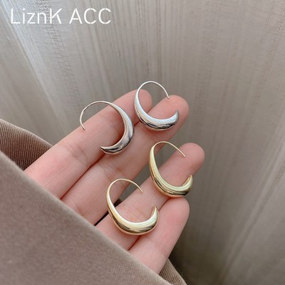 2025新款C型水滴耳挂耳圈高级感个性冷淡风设计感气质耳钉耳饰女