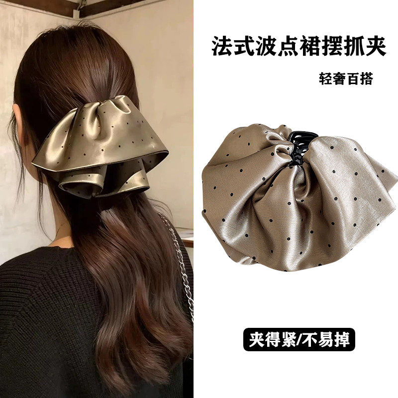 好日常的灰咖~法式抓夹简约发抓高级发夹秋冬气质韩国发饰头饰ins