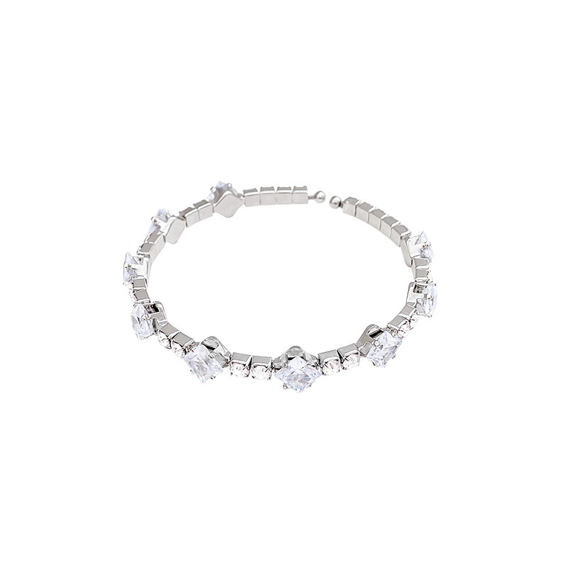 SUPER FLASH ZIRCON BRACELET WOMENS LIGHT LUXURY DELICATE NICHE HIGH-END FRENCH BRACELET CRYSTAL SHINING DIAMOND DESIGN HAND JEWELRY