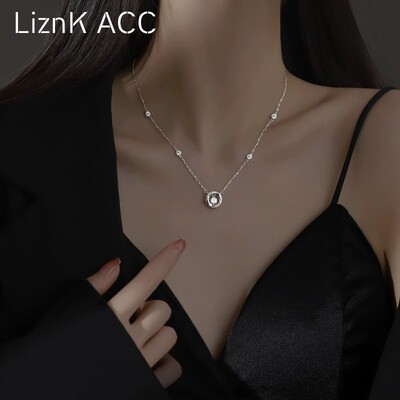 时尚轻奢风微镶锆石项链女ins2024新款爆款小众设计高级感锁骨链