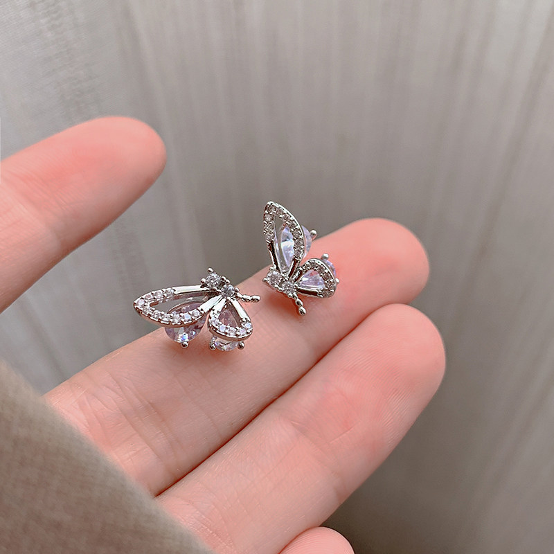 爆闪微镶满钻锆石蝴蝶耳钉女轻奢高级小众精致简约高级感耳环耳饰,饰品/流行首饰/时尚饰品新,耳钉,淘宝优惠券,粉丝福利购,淘宝优惠卷