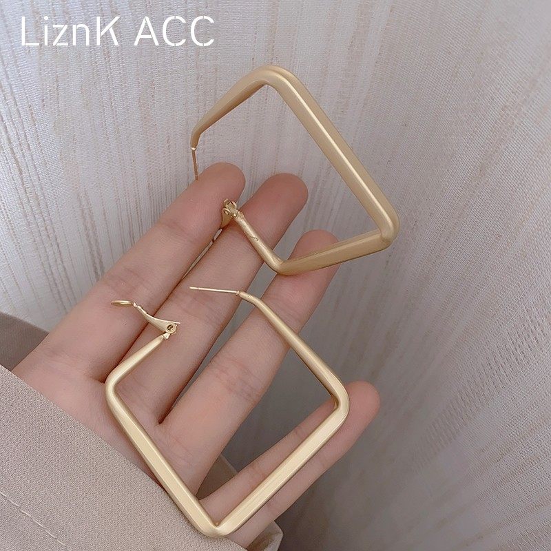 欧美夸张大气方块耳环女