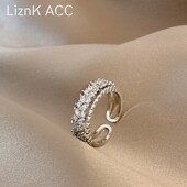 高级感满钻戒指女轻奢小众精致时尚 ins潮网红冷淡风开口食指 个性