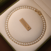 爆款 倪妮同款 施家珠珠项链女轻奢小众设计感高级颈链2025新款 配饰