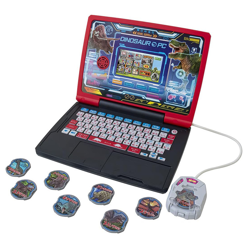 日本SEGA早教机恐龙图鉴奖牌战斗游戏玩具儿童迷你学习机益智礼物