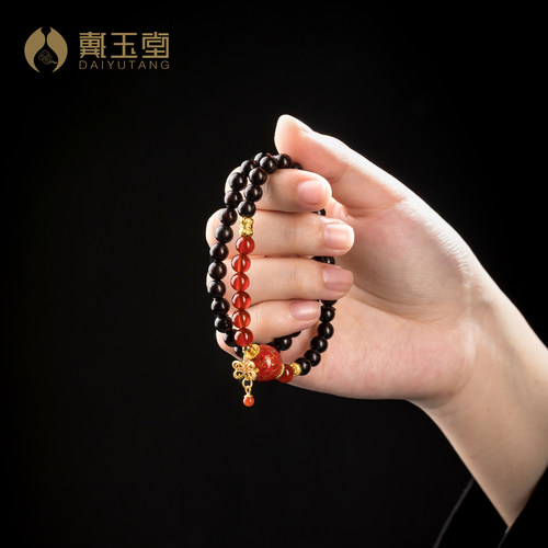 非遗大漆佛珠小叶紫檀手串盘玩
