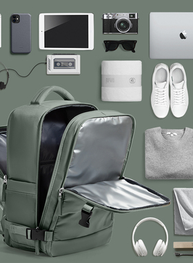 旅行背包男士双肩包大容量轻便短途出差旅游行李包大学生电脑书包