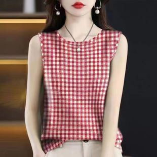 100%不起球时尚吊带背心女2025夏季外穿内搭洋气显瘦大码打底衫潮