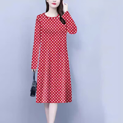 春秋女士长袖碎花连衣裙薄款气质高级感夏季新款中年妈妈洋气长裙