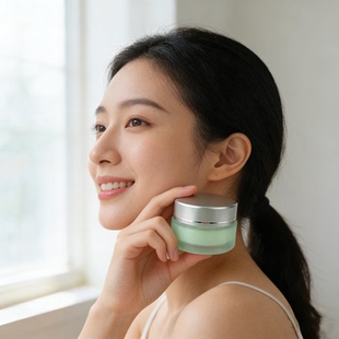 净颜清爽淡印护痕去痘霜美容院洁肤霜底霜小绿膏清凉豆益肤霜毛孔