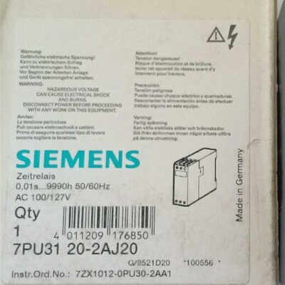 全新原装7PU3120-2AJ20 AC100-124V时间继电器定时器