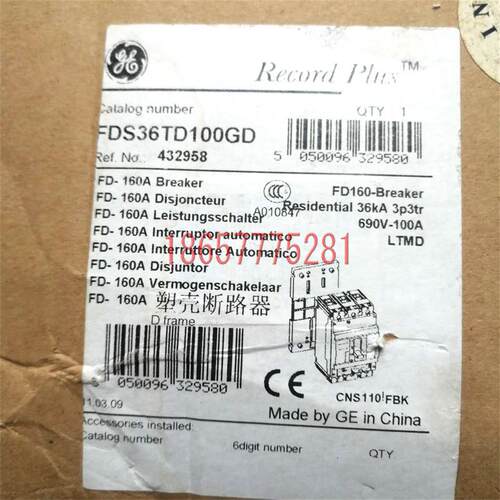 GE 断路器  FD160  FDS36TD100GD 100A 现货