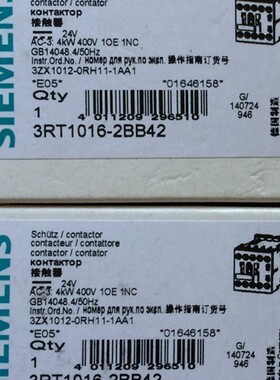 接触器 3RT1016/1017-2BB41 3RT1015-2BB42 3RH1140-2BB40
