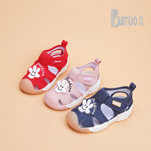 软底防滑包后跟透气棉布男女宝宝儿童凉鞋 新品 K8025 夏季 巴托童鞋