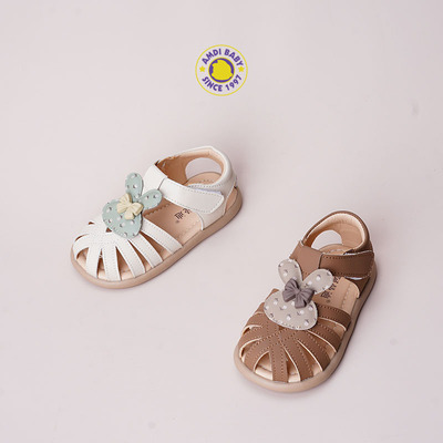 阿曼 童鞋凉鞋女宝宝鞋软底防滑学步鞋夏季包头凉鞋公主鞋B005