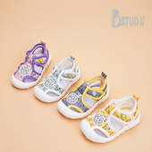 巴托童鞋 S3313 软底防滑包后跟透气棉布儿童凉鞋 夏季 男女宝宝鞋