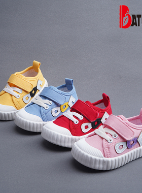 巴托童鞋 春秋款 男女儿童防滑软底低帮透气宝宝布鞋TS301