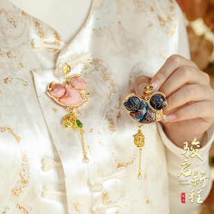 双面非遗宋锦小马胸针压襟旗袍配饰香囊丸球女款成品马年新年礼品