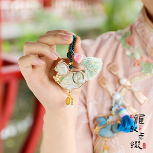 非遗宋锦小马胸针别针成品手工钥匙扣车挂文创新年礼品生日女礼物