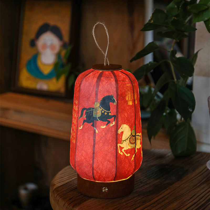 马年新年装饰手提宫灯笼台灯充电款宋代美学中式复古国风氛围布置