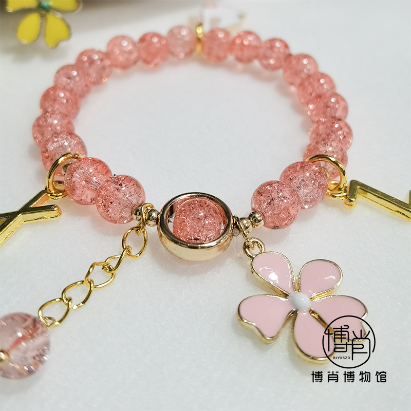 博君一肖周边bjyx王一博肖战手工diy马卡龙色水晶手串应援手链