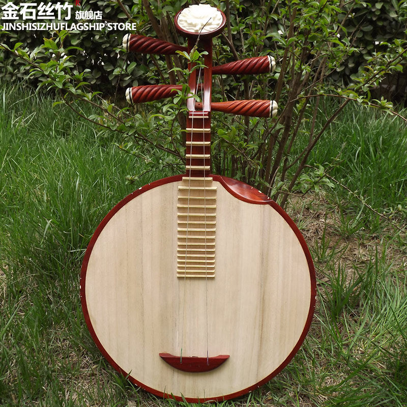 梵巢花梨木铜品西皮二黄京剧戏曲民乐红木月琴乐器厂家梧桐木面板