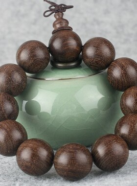 厂家直供金丝檀木佛珠手串6-30mm小孔顺纹同料檀木手链手饰品批发