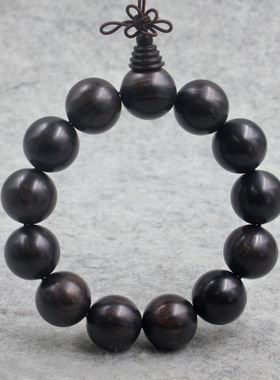 紫光檀打磨佛珠手串民族风红木手饰黑檀无漆男女饰品精选天然木
