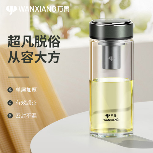 万象家用简约单层玻璃杯茶杯